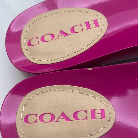 Women's Hot Pink Studded Slide Sandals Coach 6B - Picture 3 of 6